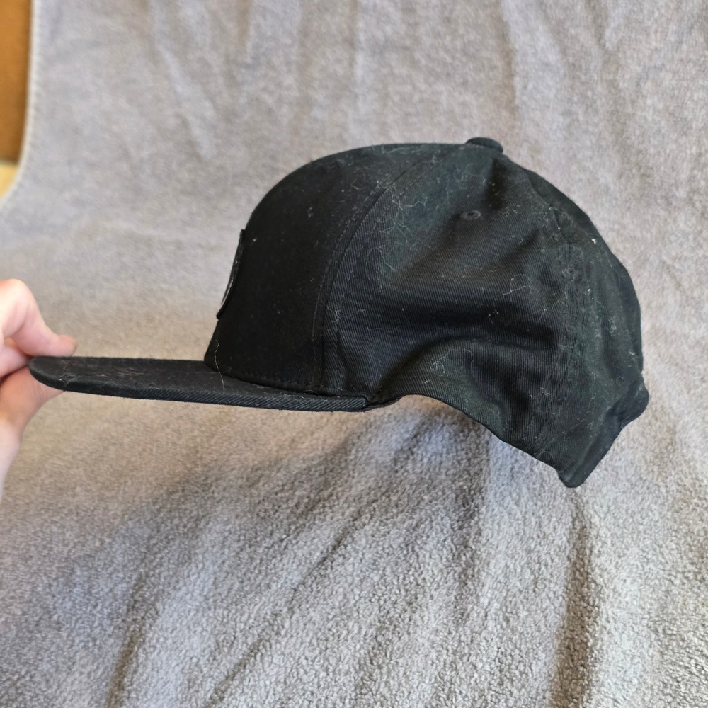 Volcom Accessories Snapback Hat Mens One Size Black Flat Bill Stone Logo Patch - Picture 3 of 8